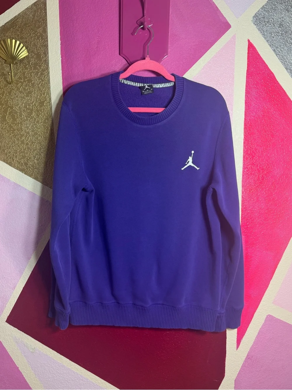 Jordan Jumpman Purple Fleece Crewneck Sweatshirt Men's Medium